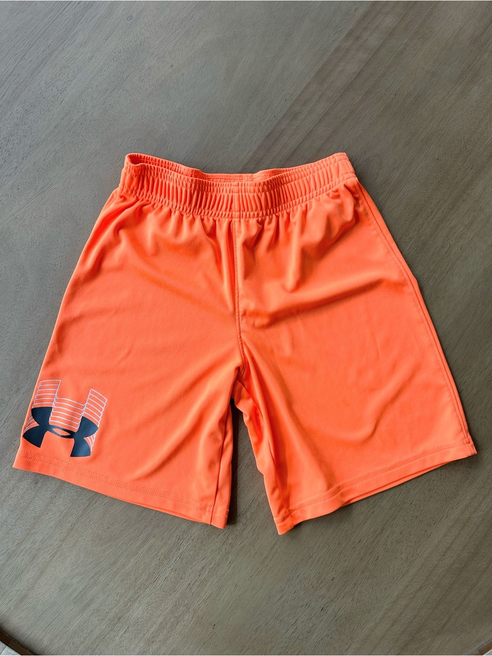 Under Armour Boys Prototype Logo Athletic Shorts, Size 7, Orange